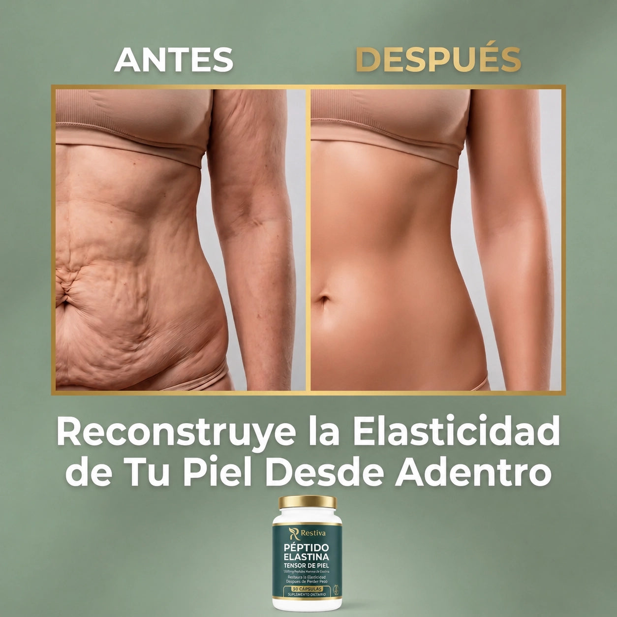 RESTIVA® - Fórmula Tensora de Piel con Péptido de Elastina