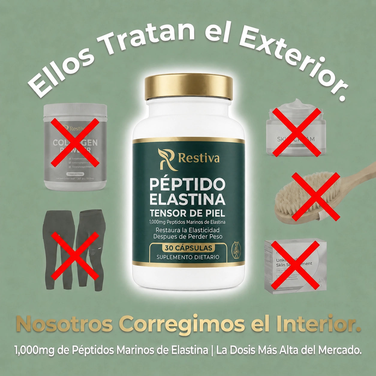 RESTIVA® - Fórmula Tensora de Piel con Péptido de Elastina